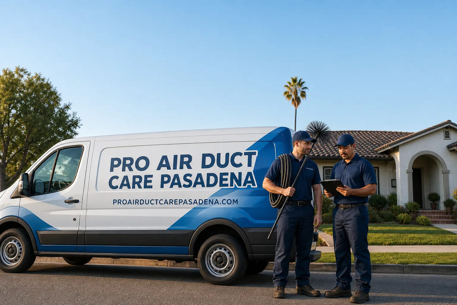 Pro Air Duct Care Pasadena service vehicle and crew in Pasadena, CA